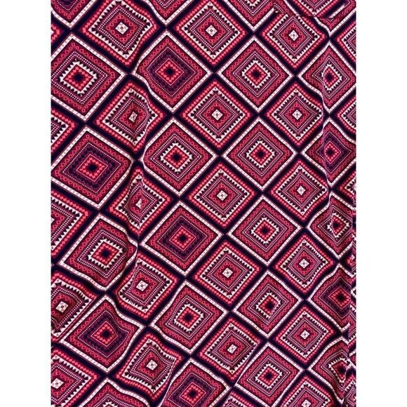 LuLaRoe Carly Dress Swing Red Black Geometric XS - Picture 4 of 6